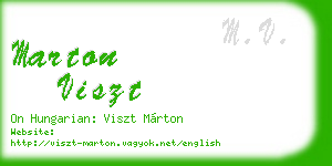 marton viszt business card